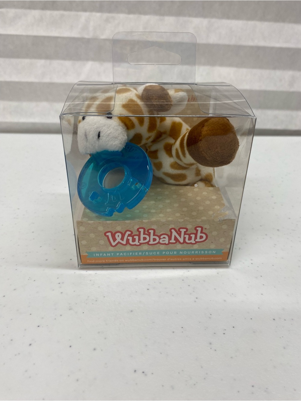 WubbaNub Baby Giraffe Infant Pacifier Plush Lovey Soothie New In Package